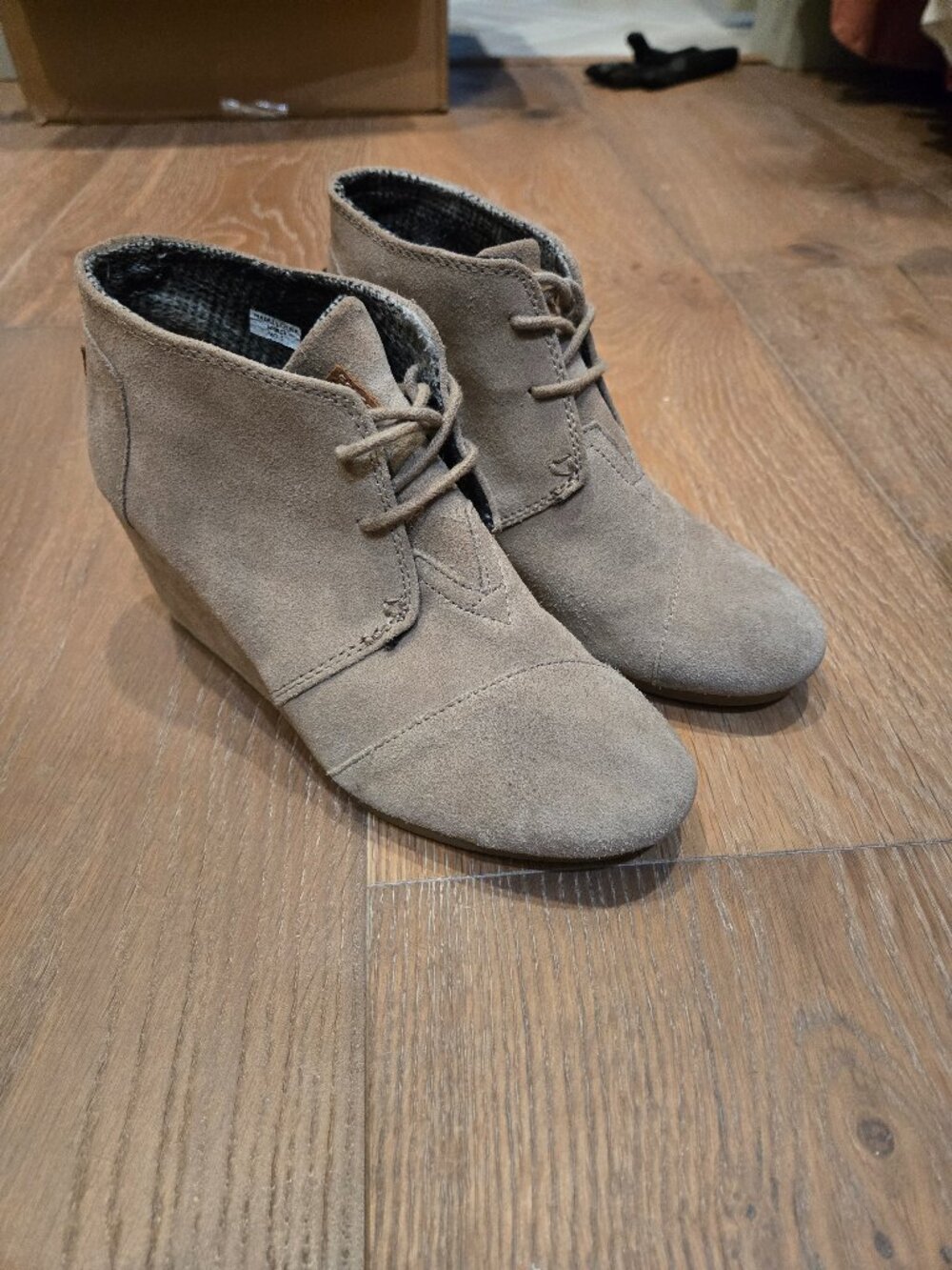 Toms Lace-up Wedges Booties